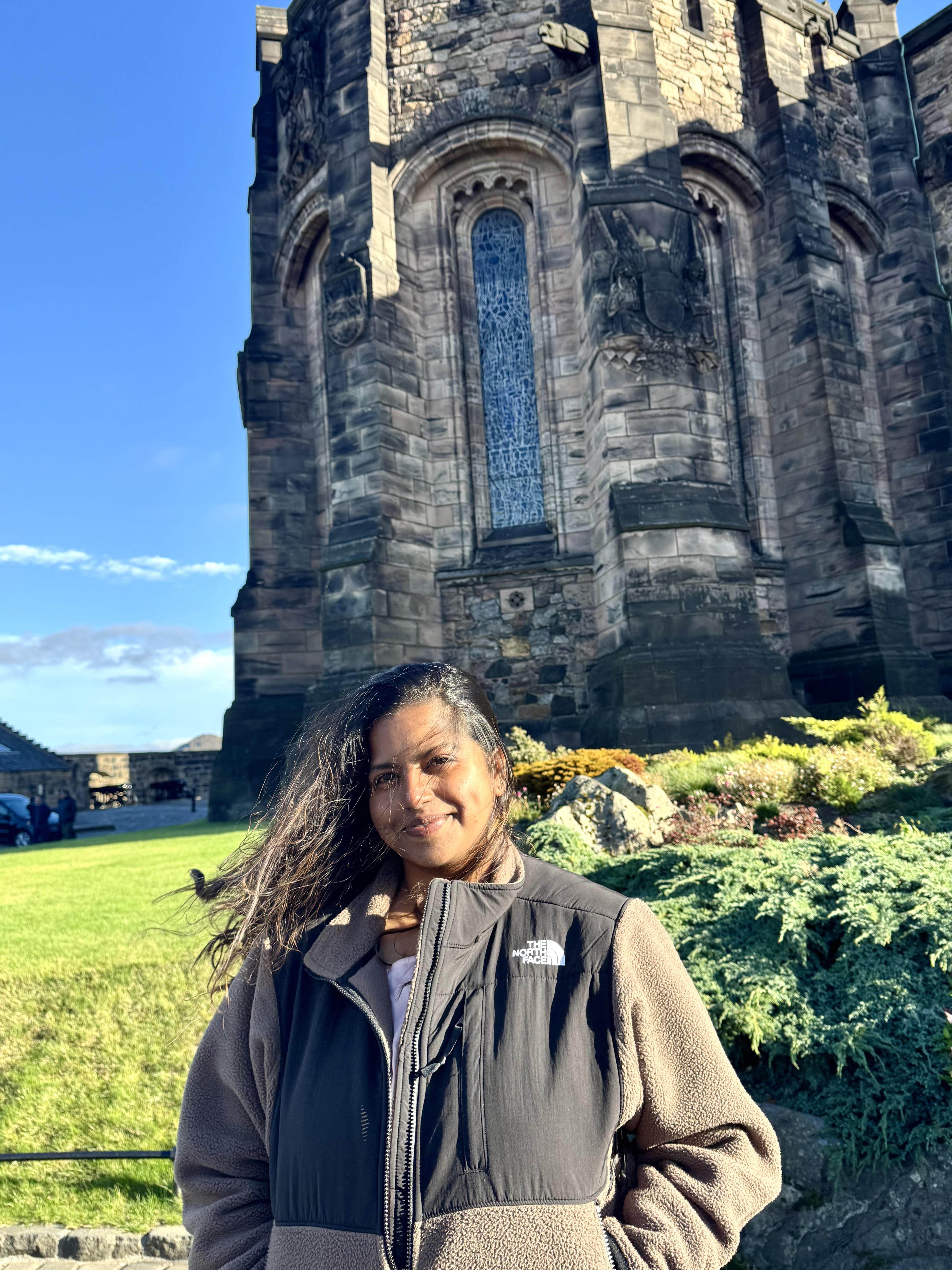 Sharmilaa Raj outdoors in Edinburgh
